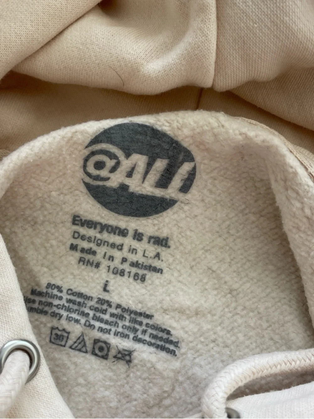 G.O.A.T. Graphic Hoodie in Light Beige - Picture 2 of 3